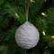 3.25" Light Gray Knit Shatterproof Ball Ornament